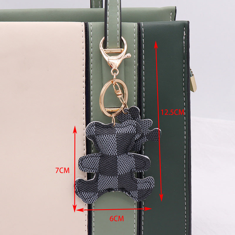 Wholesale PU Leather Bear Keychains